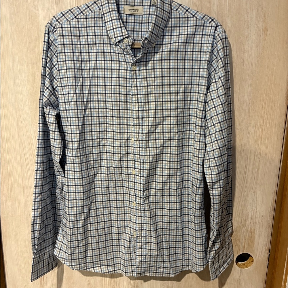 Savannah Men's Plaid Dress Shirt